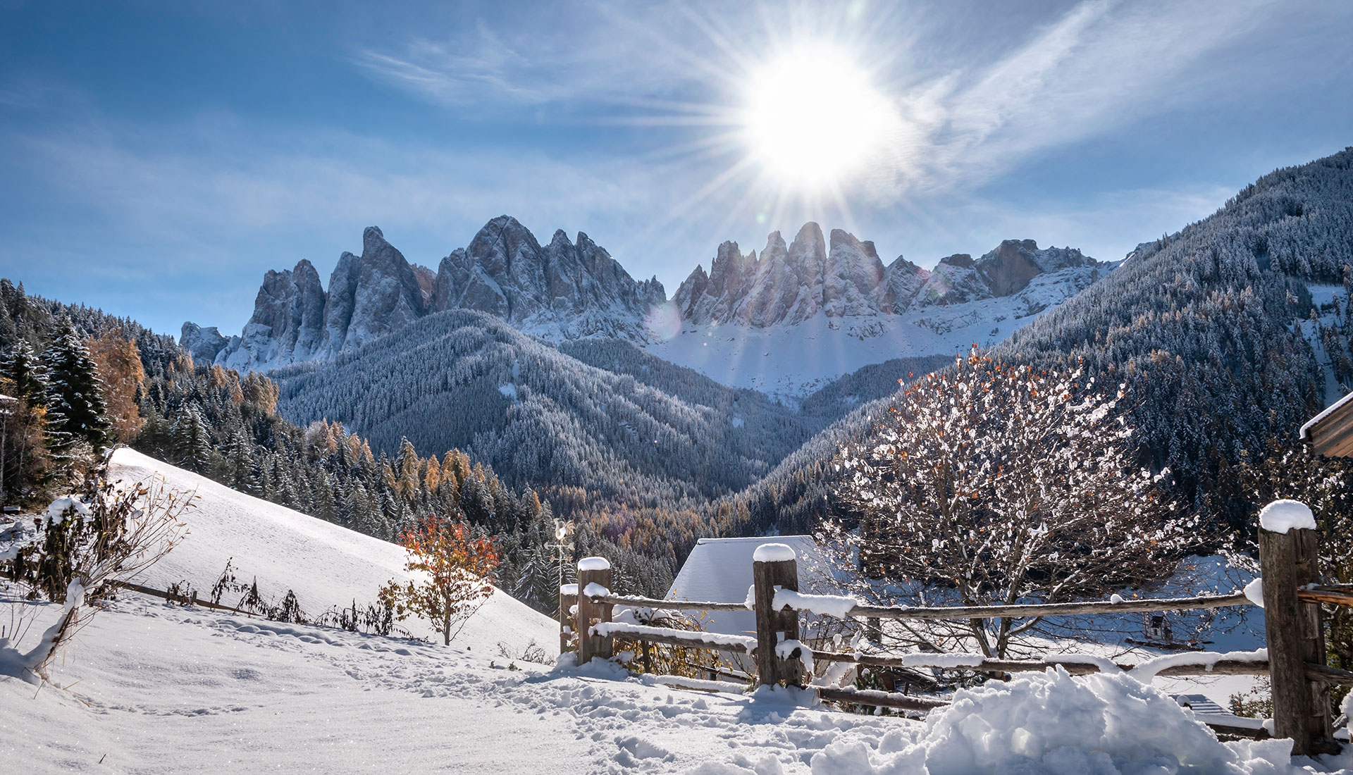 Winterurlaub Villnoess Dolomiten